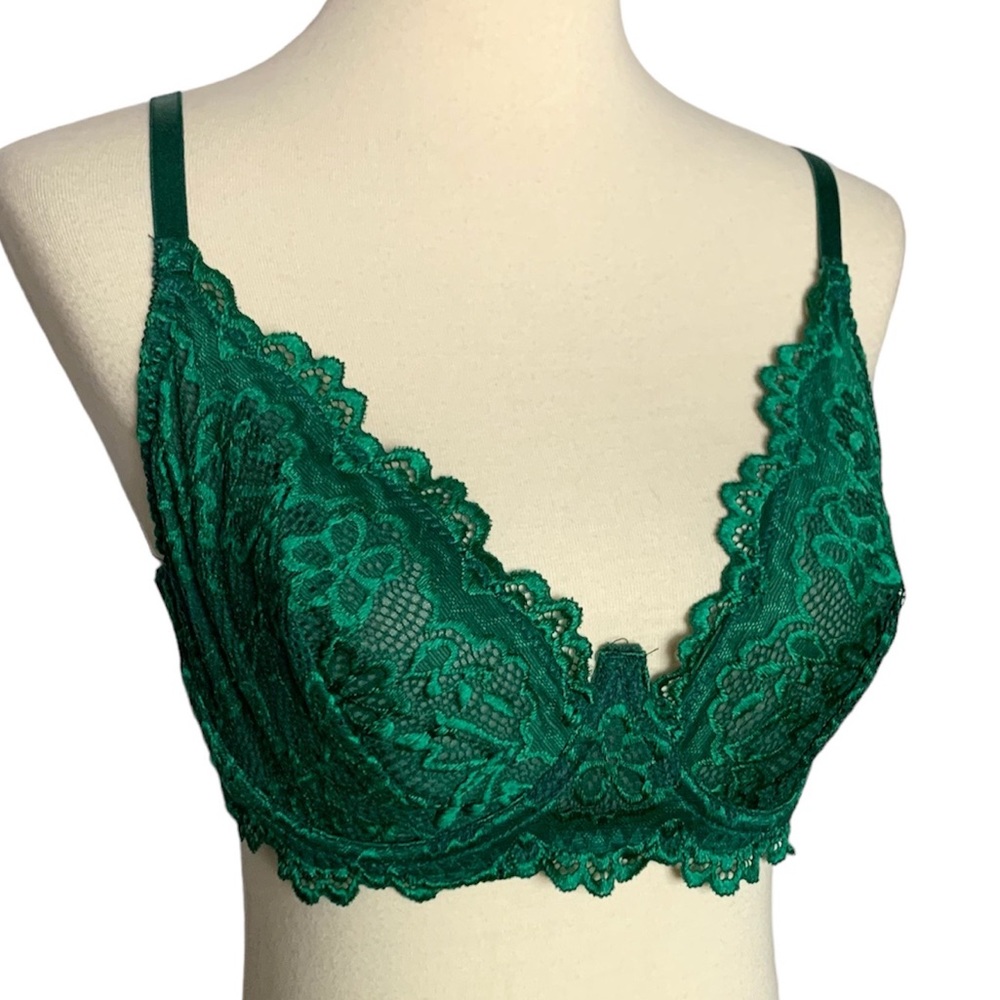 Green lace bra, 34D - Picture 2 of 11